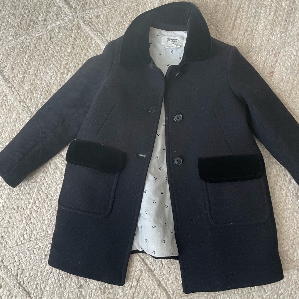 Bonpoint Black Pea Coat for Kids